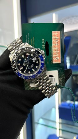 Rolex GMT Master II Batgirl 2021 Watch on Jubilee Bracelet with Card and White Tag 126710BLNR