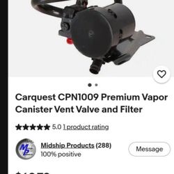 Vapor Canister Vent Valve and Filter