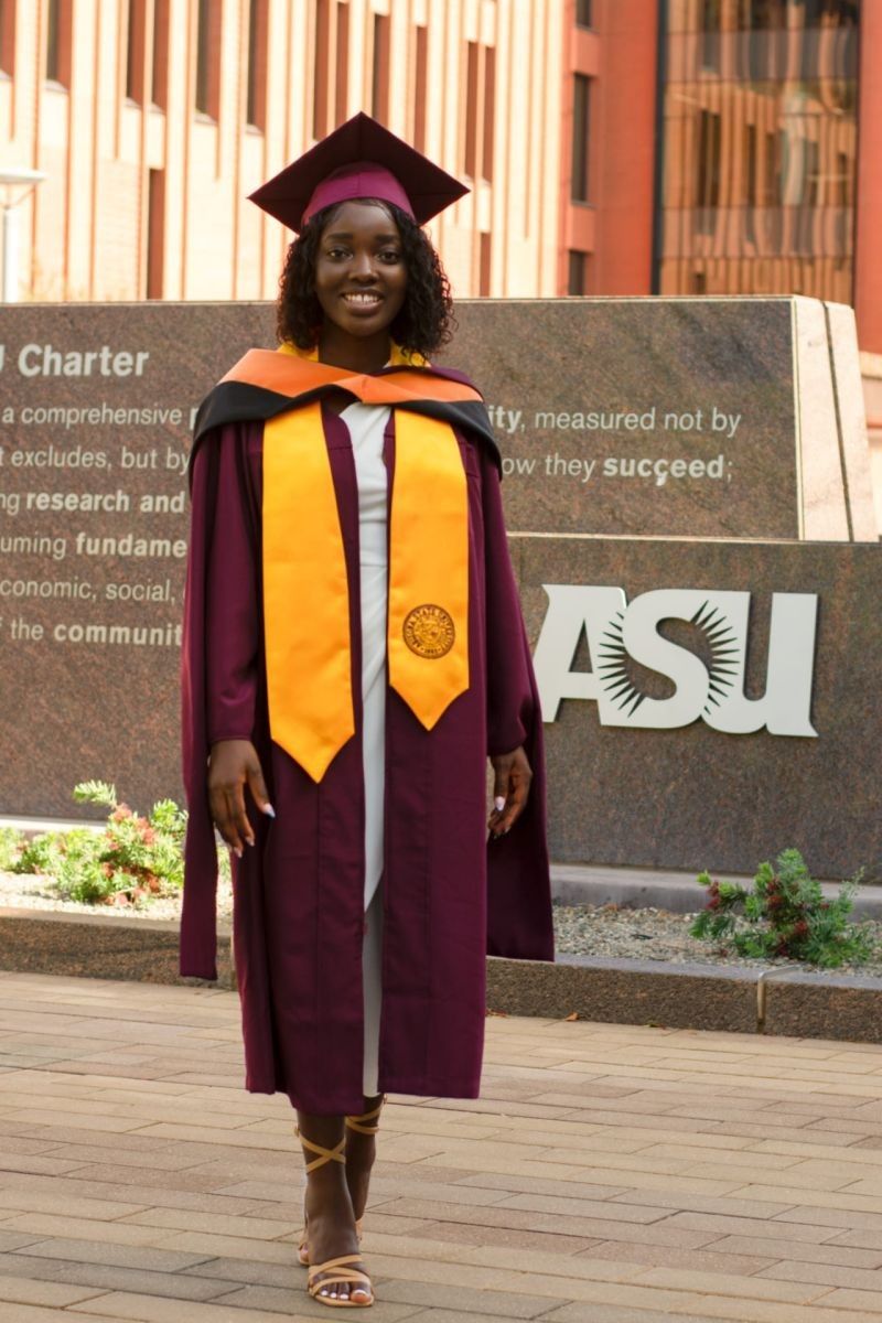 Stole not included - ASU Masters of Engineering Cap And Gown - 5'9" And Up  for Sale in Los Angeles, CA - OfferUp