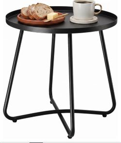 2 indoor/outdoor metal side tables