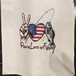 Made By Dee.  NWOT.  Fishing tote