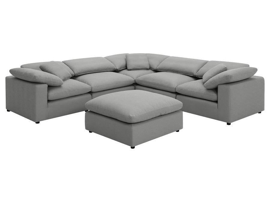 Raleigh Grey Boucle Modular Cloud Sectional Sofa Units - Create your own Style