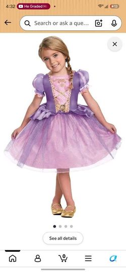Disney Princess Rapunzel Costume Dress Size 3T-4T