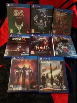 Lot of 8 Great PS4 Games (6 sealed) for $100