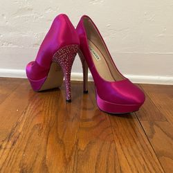 Fuschia Rhinestone Steve Madden Pumps