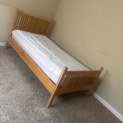 Twin Bed And Bed Frame 