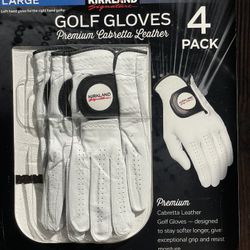 3 Large Golf Gloves Left Handed Kirkland