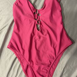 Hot pink shade and shore bathing suit- one piece 