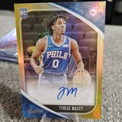 Tyrese maxey gold rookie auto