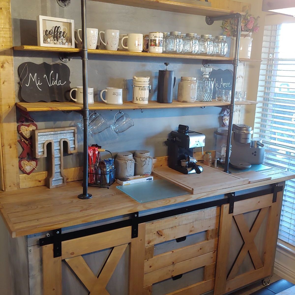 Original Custom Made Handcrafted Modern Rustic Farmhouse Bar for Sale ...