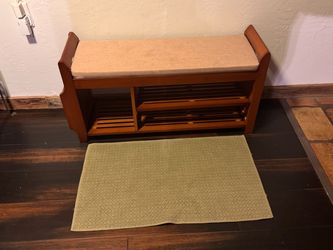Bench shoe rack