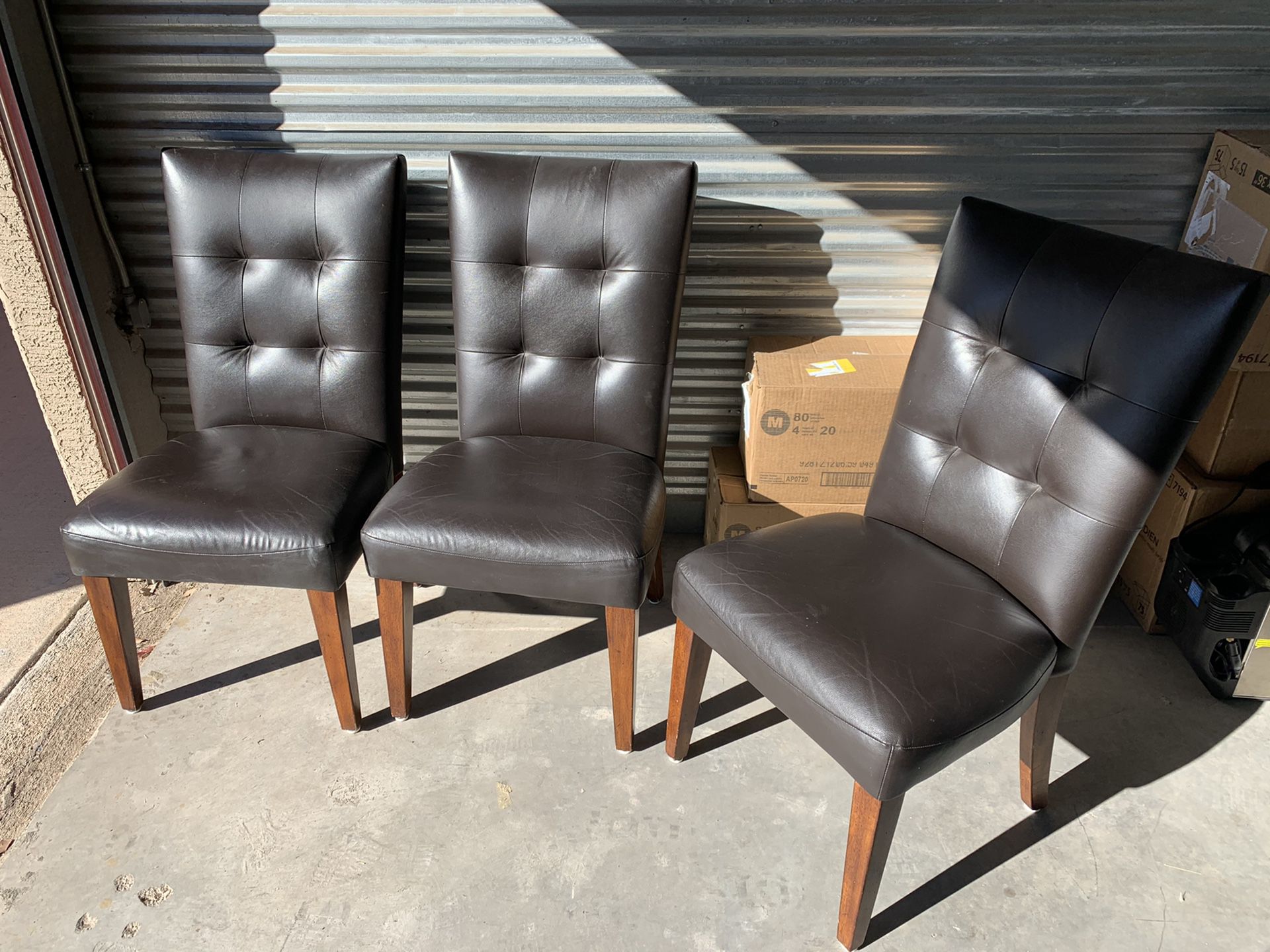 Leather Chairs x3