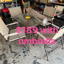 Patio Table With Umbrella 