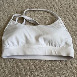 Lululemon White Sports Bra, size 2