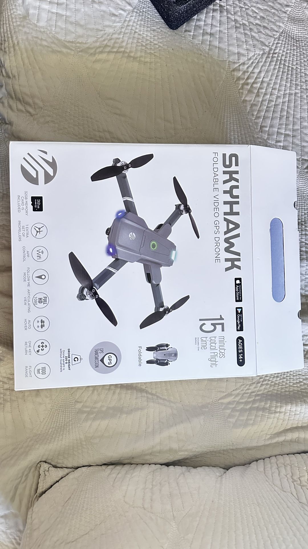 SkyHawk Foldable Video GPS Drone