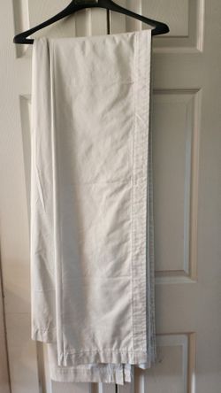 Black Out Curtains 3 Sets White  Window Sun Block Thick Curtains Drapes