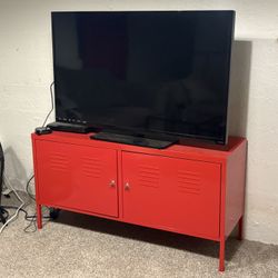 Red Locker-style Media Cabinet 