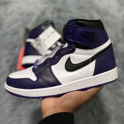 Jordan 1 Court Purple