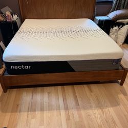 🔥Nectar Premier Copper Hybrid Cali King Mattress w/headboard and frame🔥