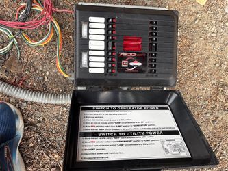 Briggs & Stratton 7500 Watt Manual Transfer Switch – Complete Setup – $250 OBO