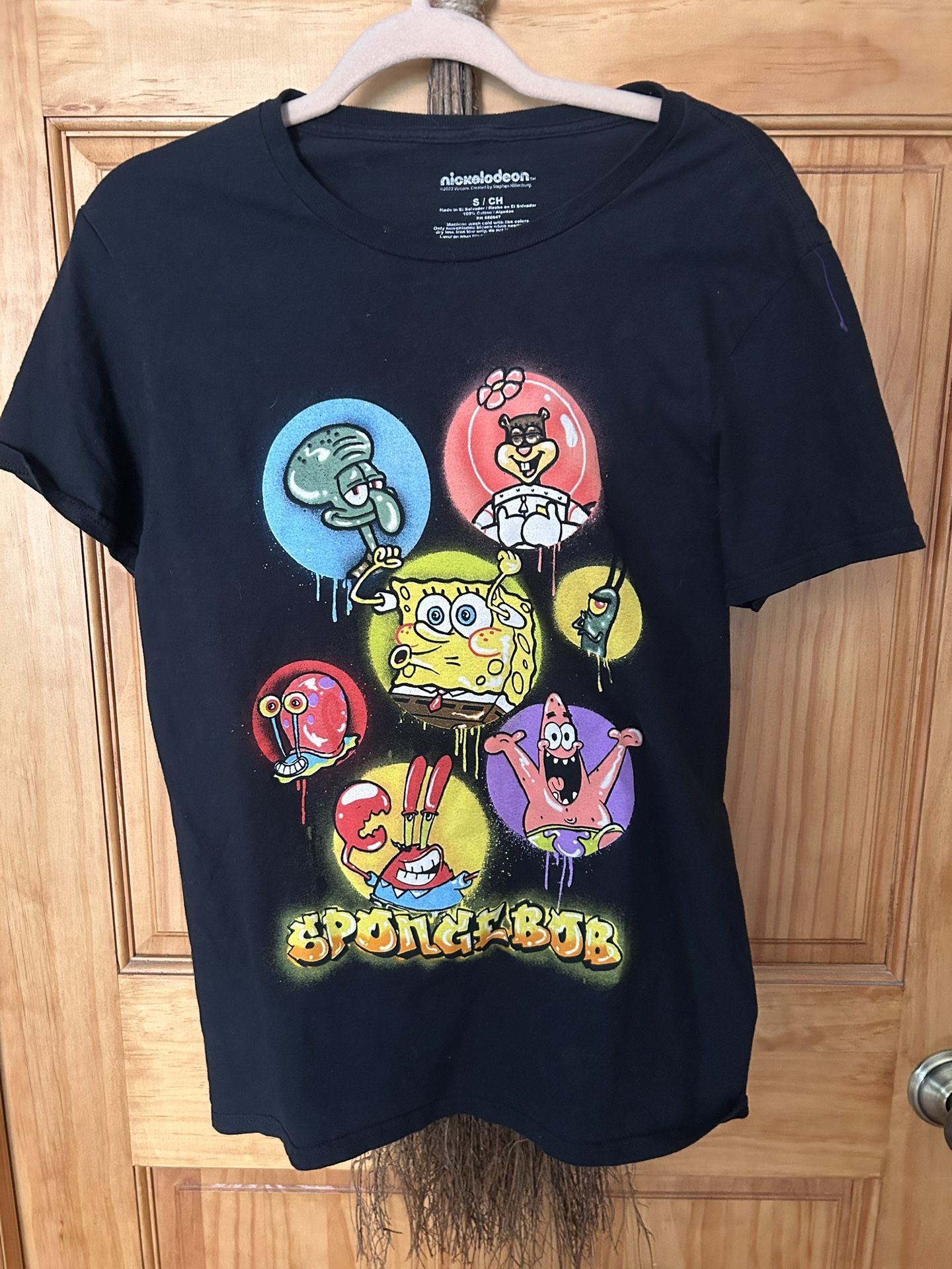 Spongebob Squarepants Friends T Shirt Size XL Black Nickelodeon