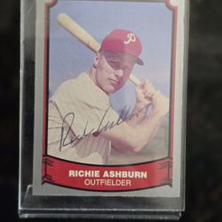 Richie Ashburn Signed Card