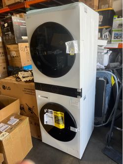 New open box 24” Electric wash tower front load   220 volts