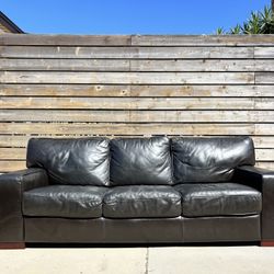 Vintage modern leather sofa