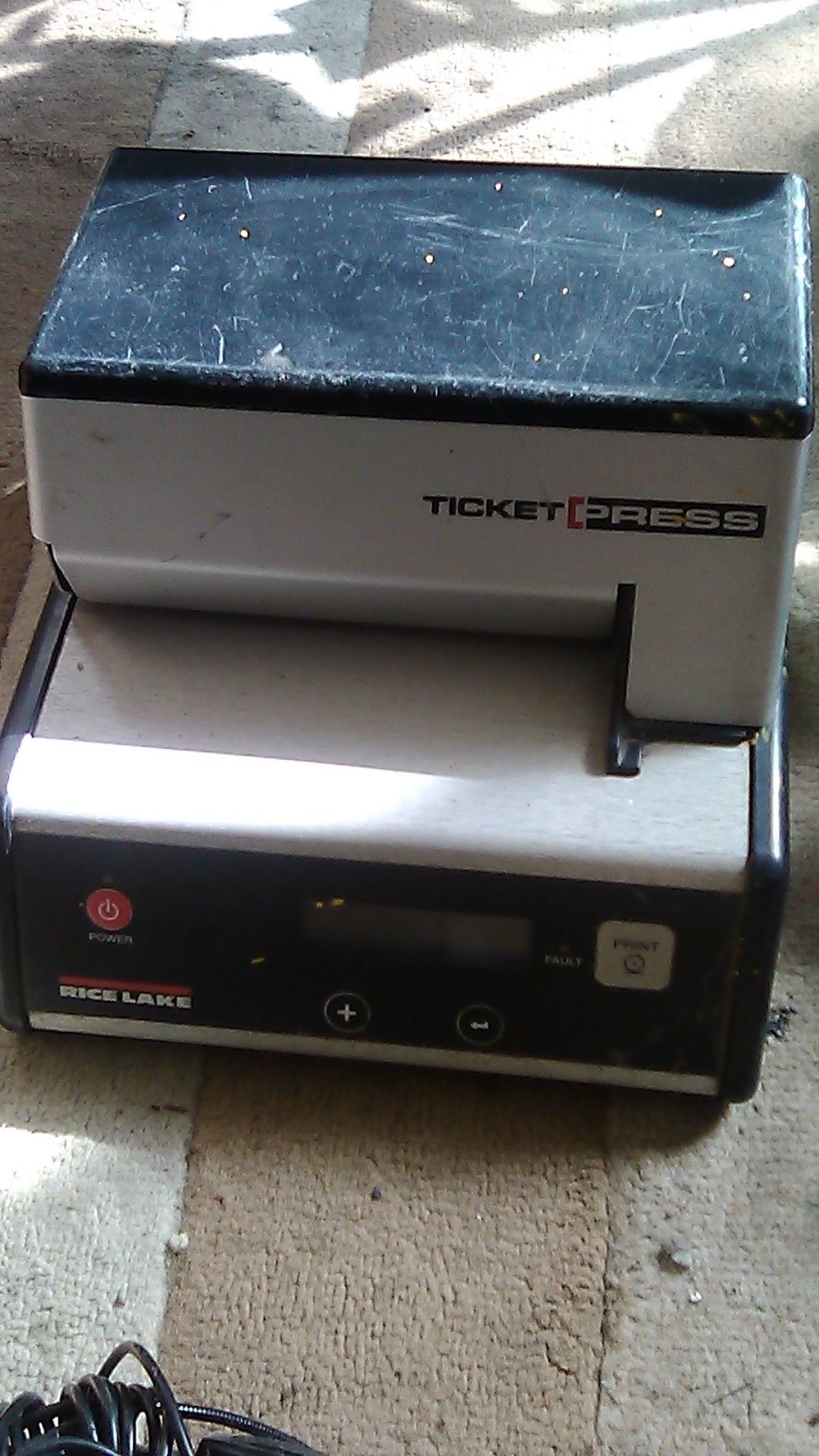 Ticket press time card puncher