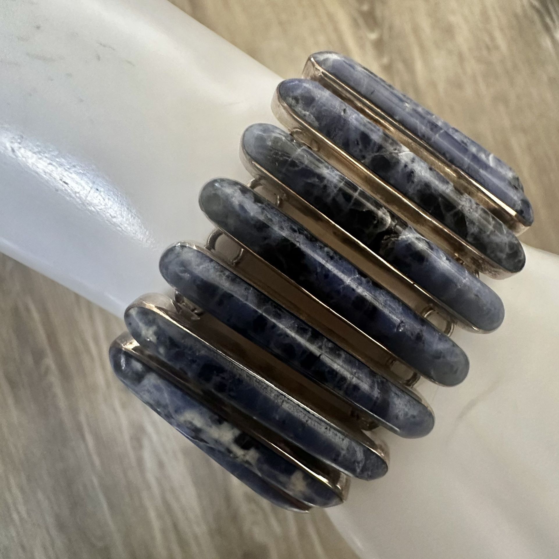 Sodalite Sterling Silver Bracelet
