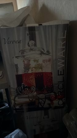 2 Glass Dispensers with metal stand