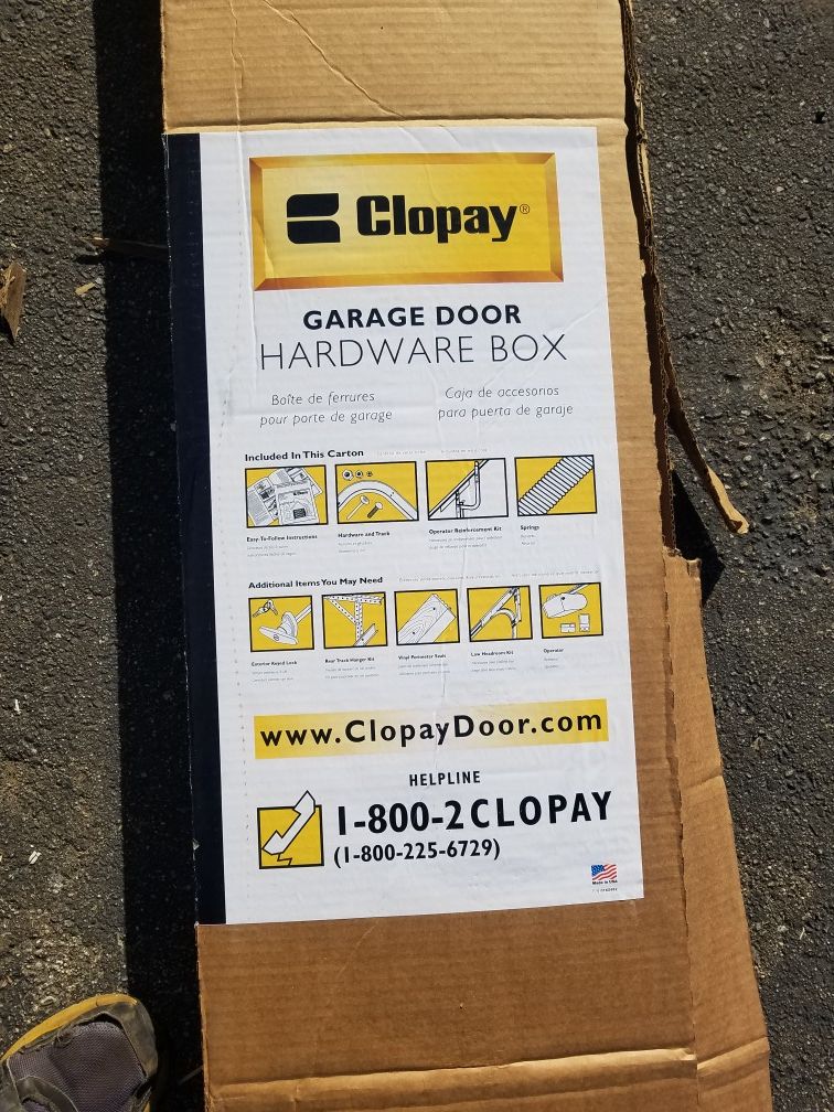 Brand new garage door tracks and hardware