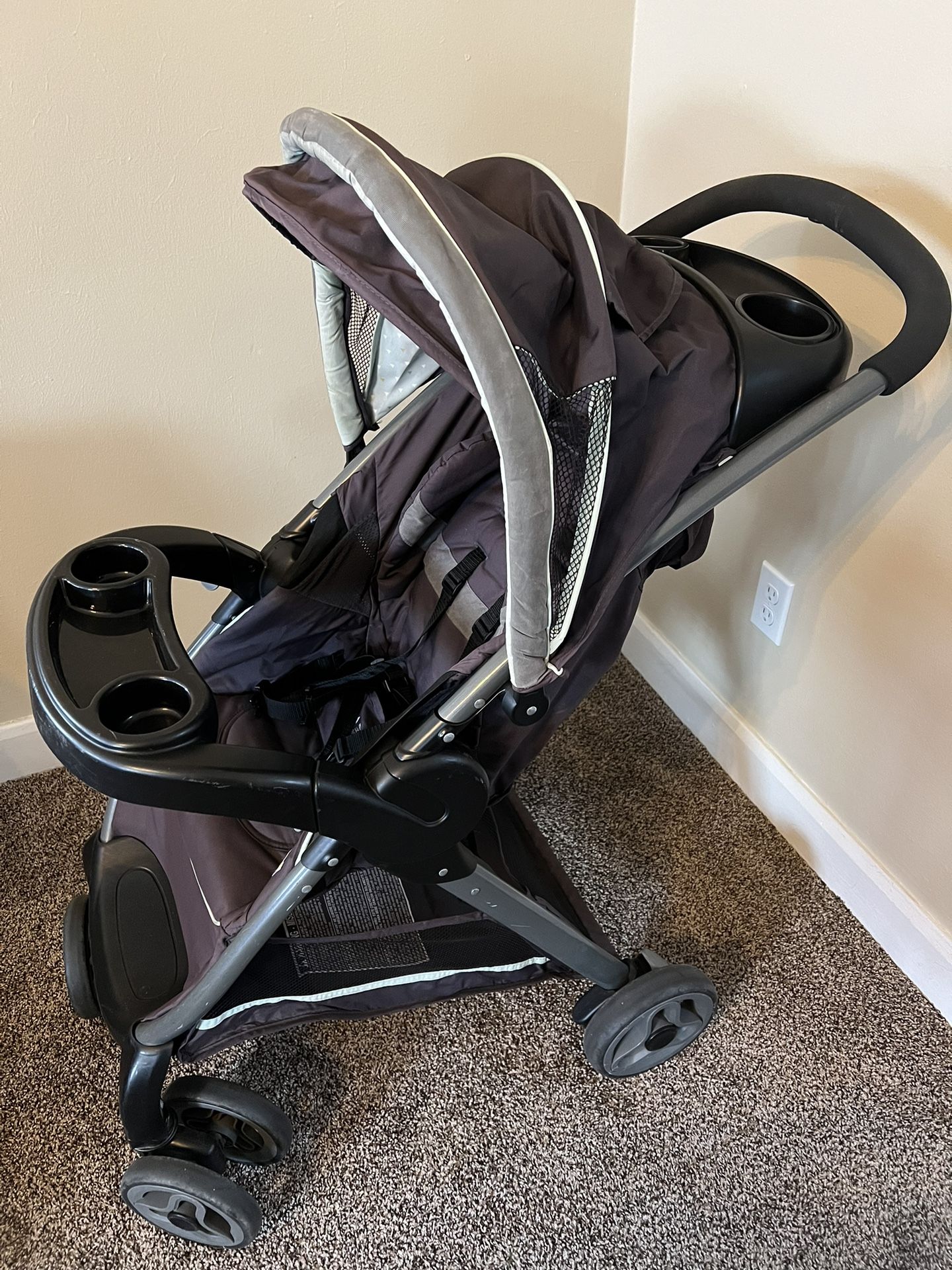 Car seat and stroller together