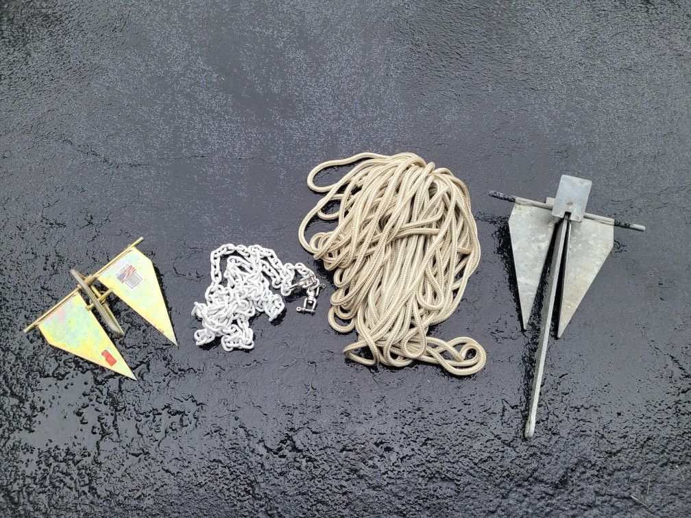 Boat Anchors, Chain, Rope