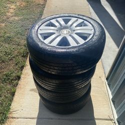 215/55/R16 Michelin Radial X Tires on VW 5 Lug Wheels