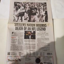 FRANCO HARRIS MEMOBILIA  PGH POST GAZETTE