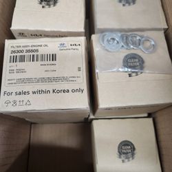Hyundai Genuine Oil Filters With Drain Washers
