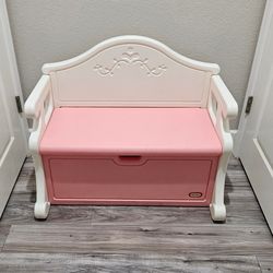 Little Tikes Victorian Bench Pink Storage