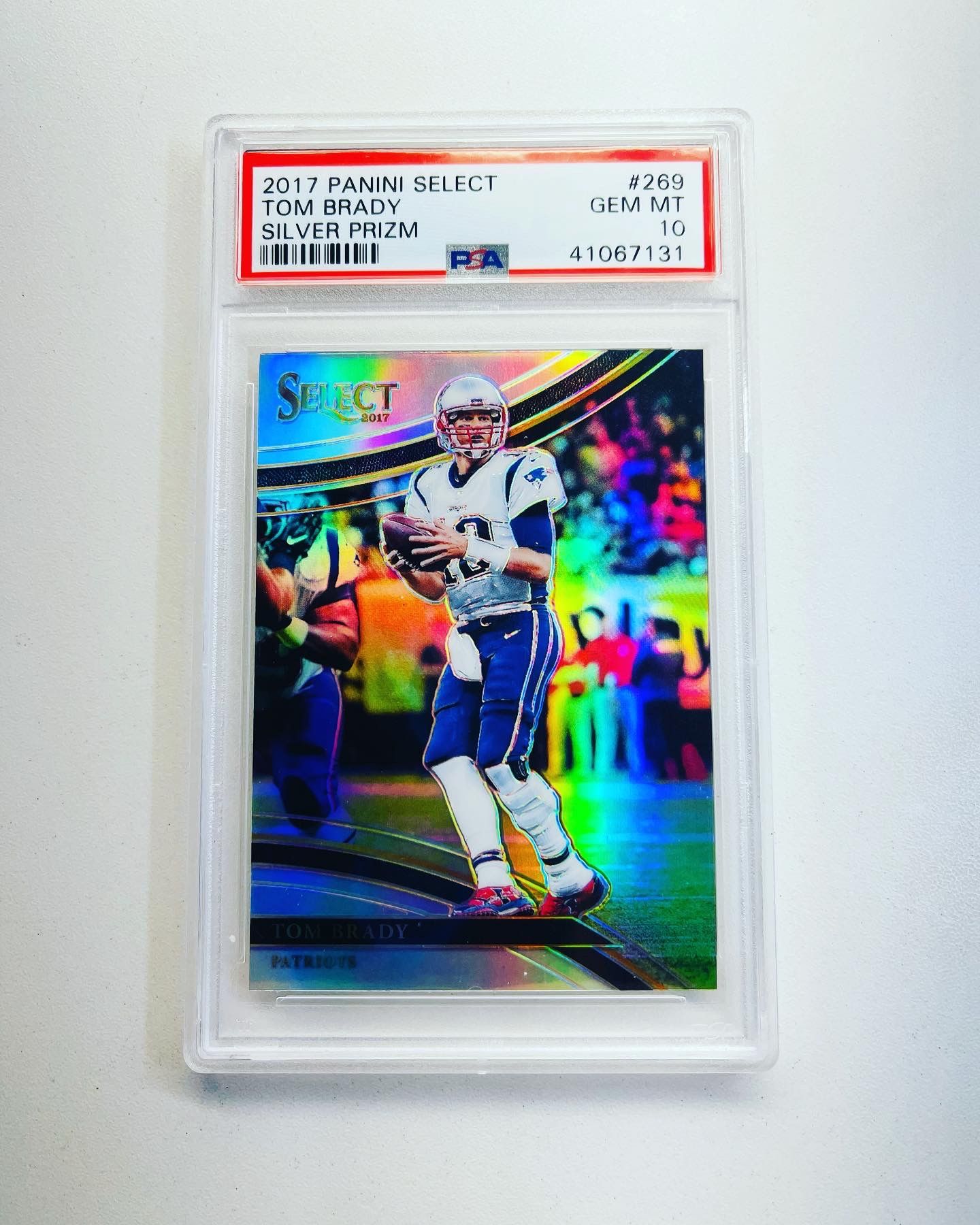 2017 Panini Select Prizm Silver Tom Brady PSA 10 Gem SSP Field Level Prizm