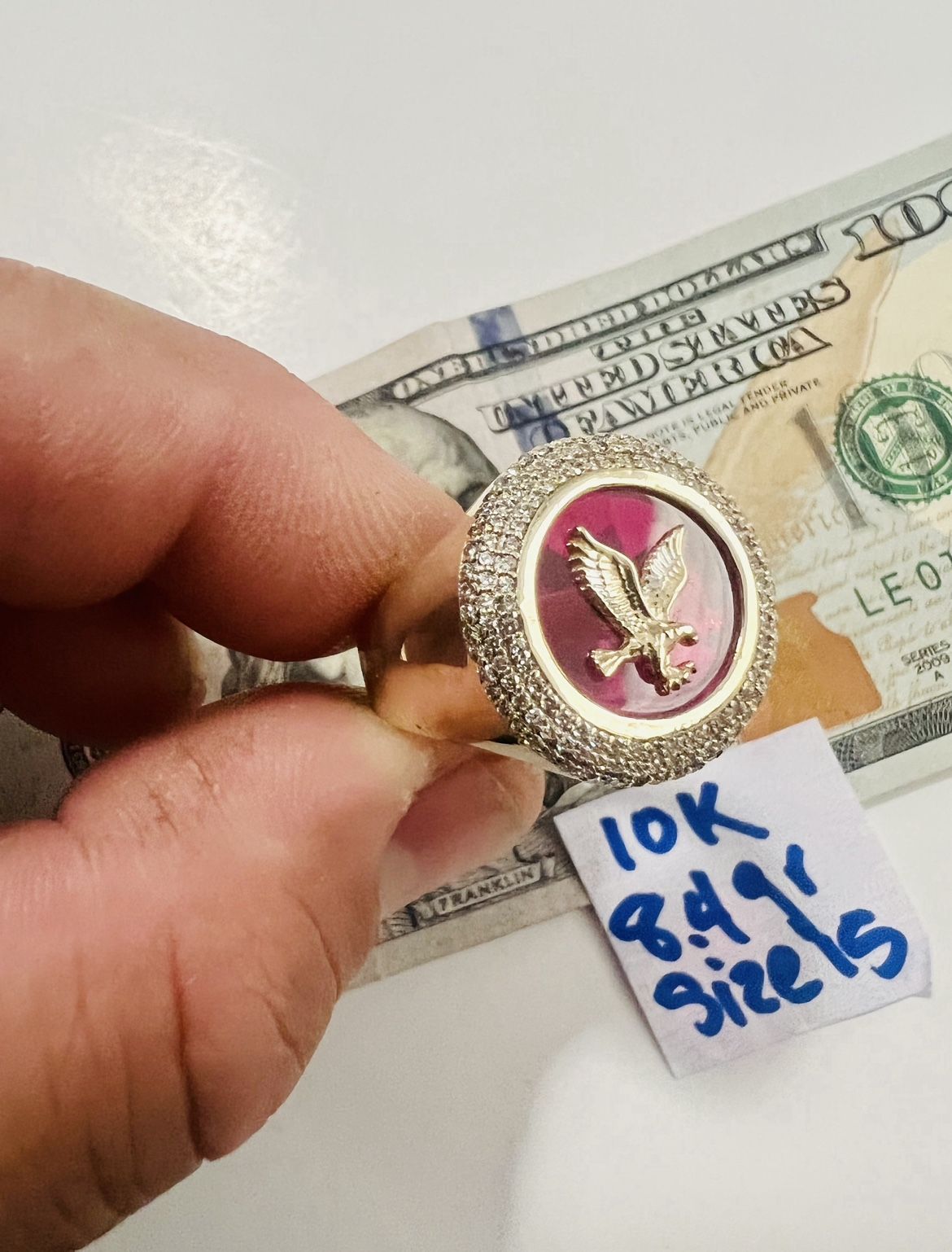 10K Solid Gold Ring For Wedding 8.4Gr Size 13