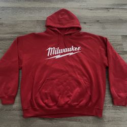 Milwaukee Power Tools Sweatshirt Hoodie Mens Size XL Red 