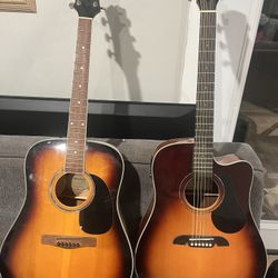 sound Perfectly Fine Acoustic Electric Guitar But One Guitar Does Needs Stings