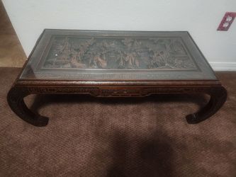 Antique Chinese Hand Carved Coffee Table