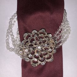 Beaded Floral Stretch Bracelet