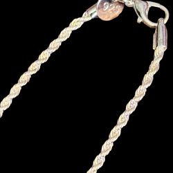20 In. Silver Rope Chain