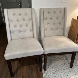 2 Ashley Furniture Dining Room Chairs 