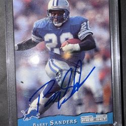 Barry Sanders 1993 Pro Set Auto