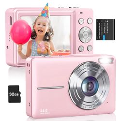 Brand new Camkory Digital Camera, FHD 1080P Camera, Compact Point and Shoot Digital Camera with 32GB Card, 16X Zoom Anti Shake Small Digital Camera fo
