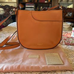 Radley Butterscotch leather shoulder bag with protection sack