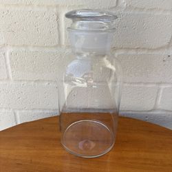 Vintage glass apothecary jar